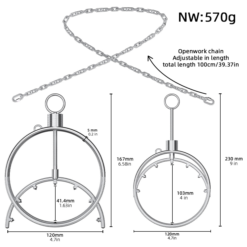 Spiked Heavy Metal Breast Clamps – Extreme Bondage and BDSM Sensory Stimulation