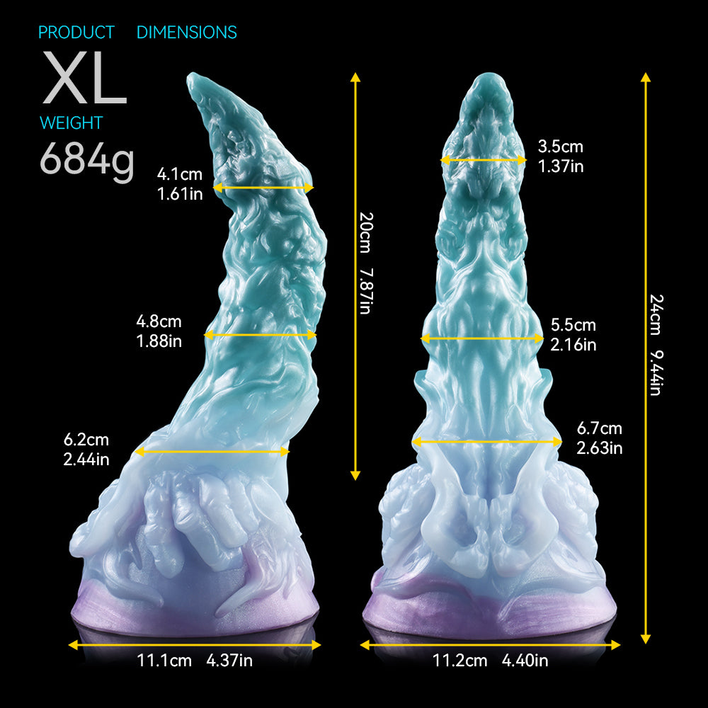 Fantasy Silicone Strap-On Dildos – Blue Tentacle Suction Cup Butt Plug Female Sex Toys