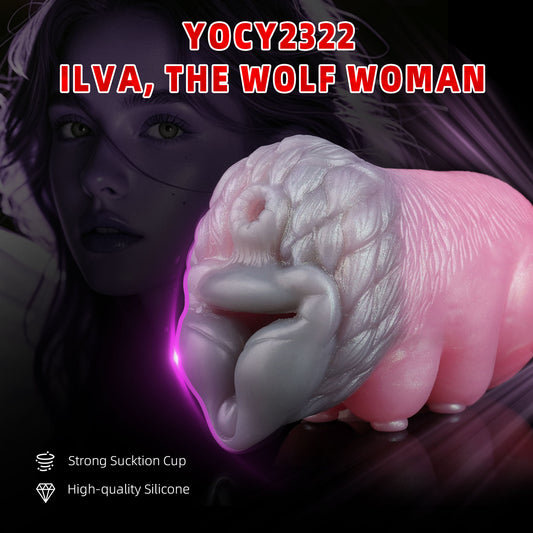 Masturbador masculino de silicona de fantasía con vagina de bolsillo de Wolf Girl, juguete para adultos.