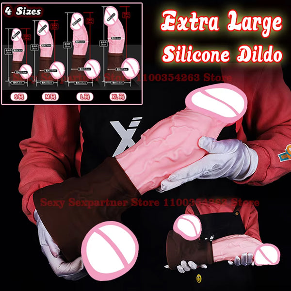 Realistic Huge Dildo Butt Plug – Fantasy Silicone Masturbation Female Sex Toys