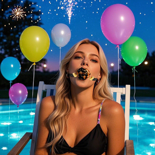 Mordaza de bola con dildo Rose Fantasy: ataduras BDSM de silicona, juguetes sexuales eróticos