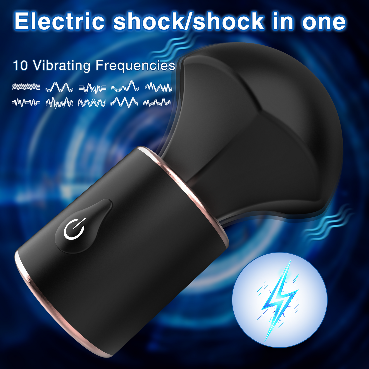 Mini AV Magic Wand Vibrator – Black Forced Orgasm Kinky Sex Toys for Women Men