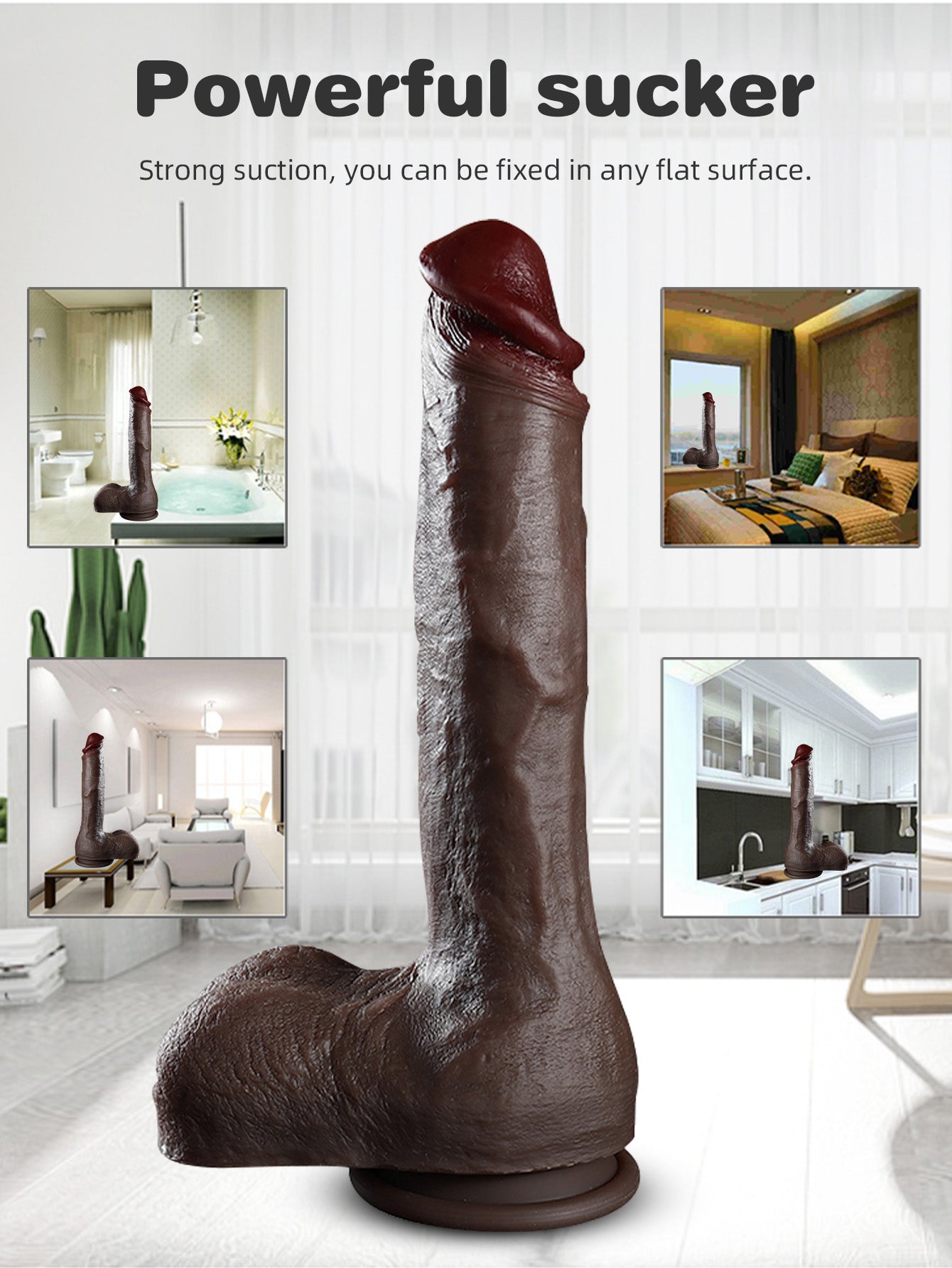 Coffee-Colored Realistic Dildo – Ultimate Fullness Womens Sex Toys