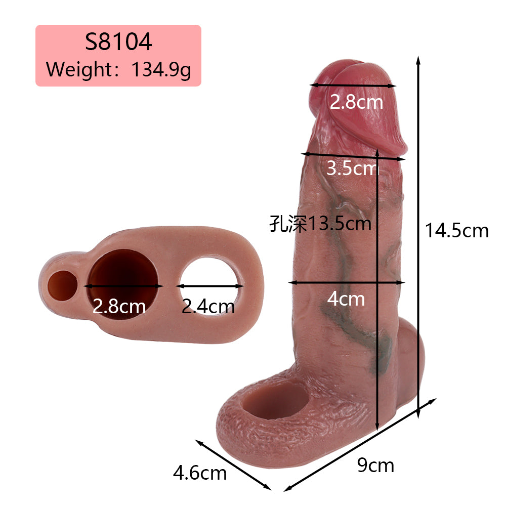Fantasy 6-Inch Penis Sleeve Sheath – 3D Bulge Male Cock Extender Sex Toys