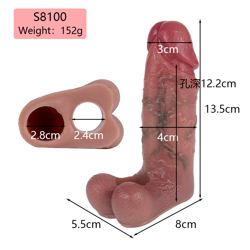 Realistic Flesh-Colored Penis Sleeve – Perfect Fit in Cock Extender Male Sex Toy
