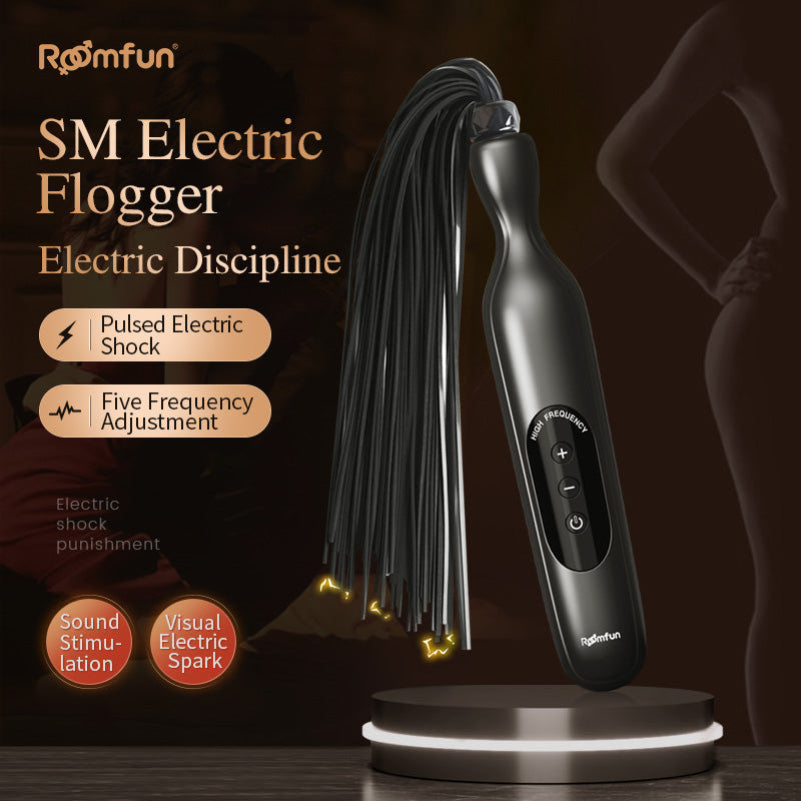 Flogger eléctrico BDSM - Restricciones extremas de cuero - Juguetes sexuales para mujeres