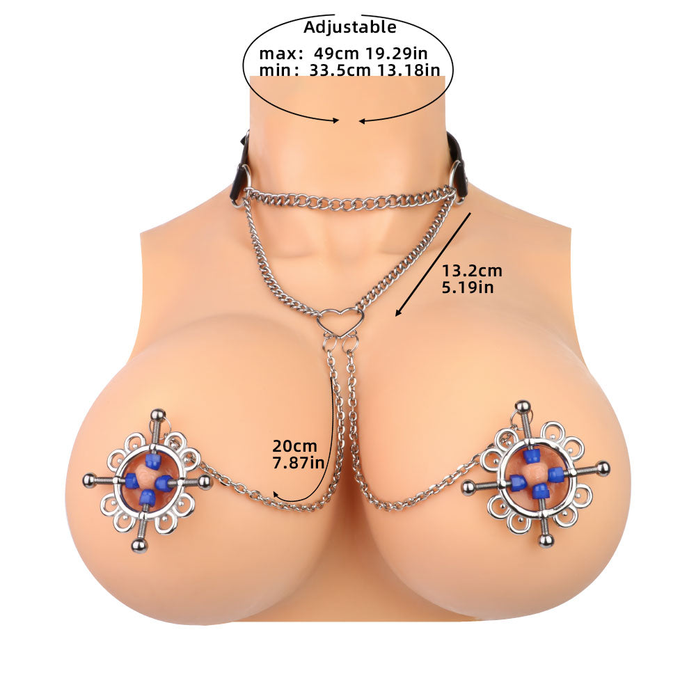 Snowflake Nipple Clamps Bondage Kit – Metal Extreme Restraints Female Sex Toys for BDSM