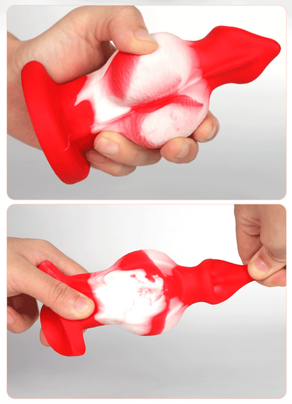 Fantasy Dog Dildo Anal Butt Plug-Realistic Vibrators Silicone Sex Toys for Women Men