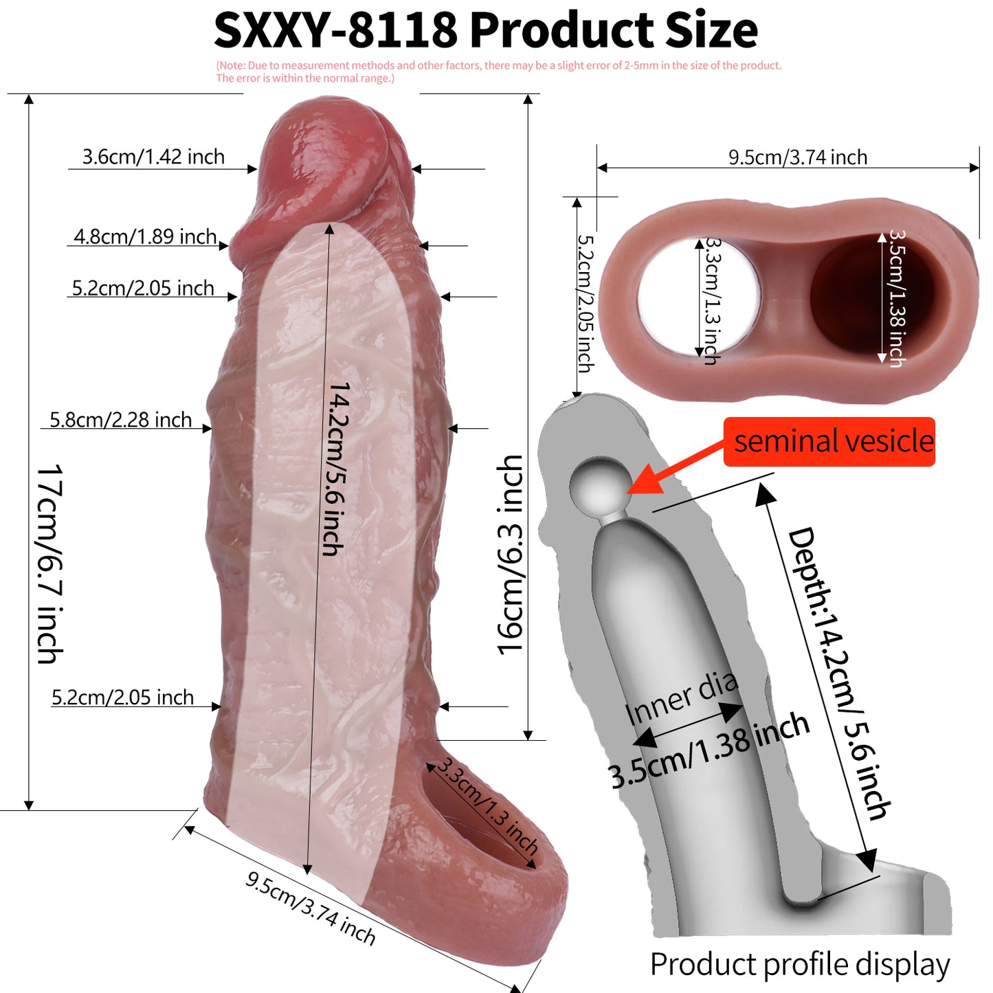 Silicone Cock Sleeve — Prolongs Sexual Passion, Ideal for Male Sex Toys