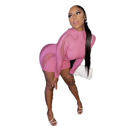 Netz-Bodysuit-Dessous – Sexy Kleidung mit BDSM-Dienstmädchen-Outfit