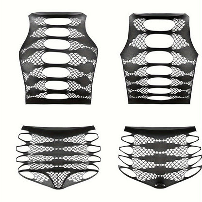 Bondage-Netz-Bodysuit-Dessous – Couple Passion Sexy Kleidung für Frauen