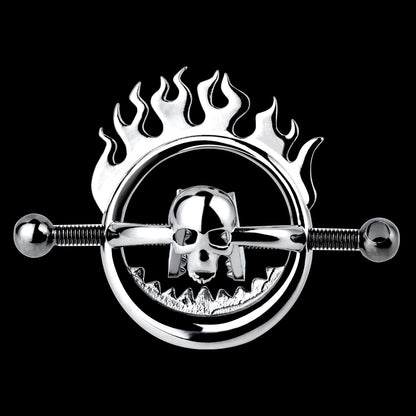 Pinzas para pezones estilo calavera: juguetes de bondage: experiencia con correas en entornos BDSM