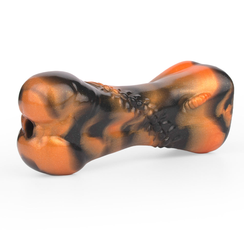 Orange-Black Bone-Shaped Horizontal Ball Gag — Sex Toys for Women, Authenticity of Your BDSM Journey