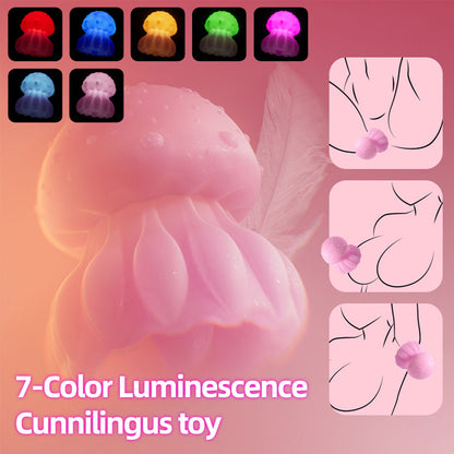 Jellyfish Clitoral Vibrator & Nipple Suckers — Silicone Glowing Female Masturbation Toy