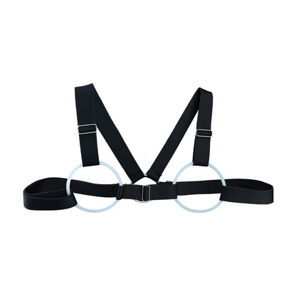 Transparent Ring Chest Harness Lingerie – Bold BDSM Styling for Intimate Couple Moments