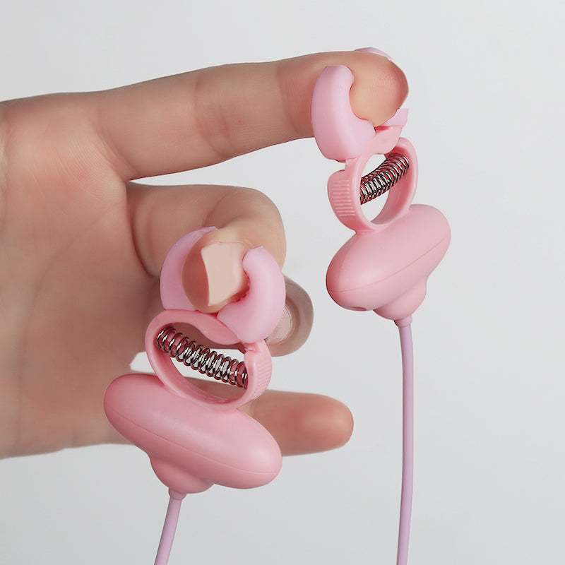 Vibrating Silicone Nipple Clamps – Extreme Restraints Necklace Bondage BDSM Sex Toys