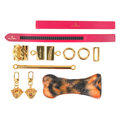 Mordaza de bola con forma de hueso, juguete sexual oral - Kit de bondage BDSM de silicona para orgasmos forzados