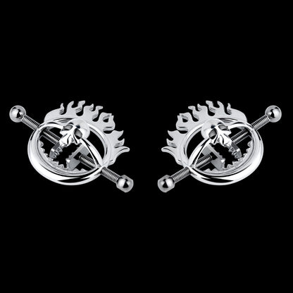 Pinzas para pezones estilo calavera: juguetes de bondage: experiencia con correas en entornos BDSM