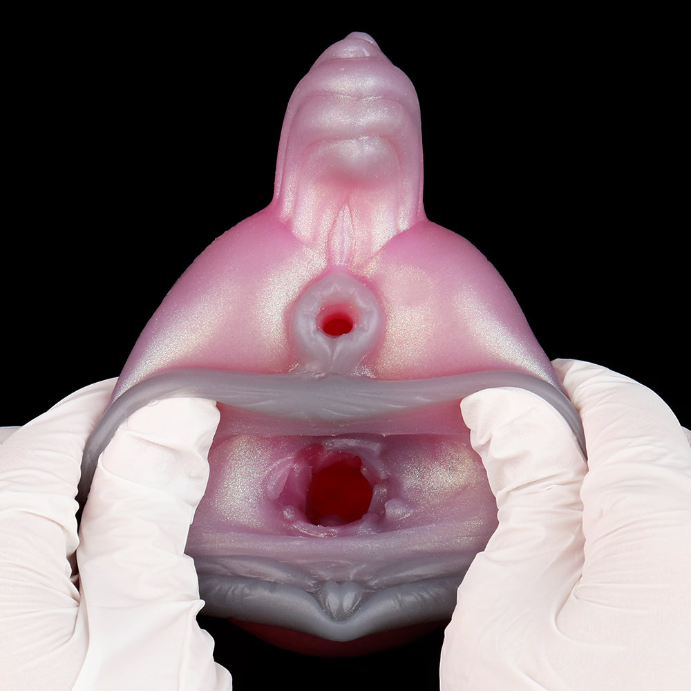 Vagina de silicona Wolf Sister de bolsillo - Masturbador masculino con texturas de fantasía - Juguetes sexuales
