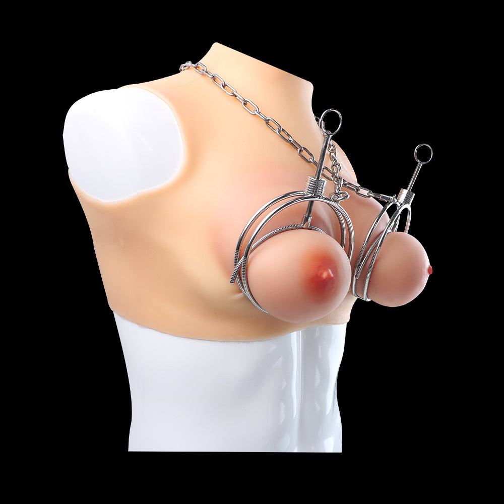Brustklammern aus schwerem Metall ohne Stacheln – Bondage- und visuelles Sexspielzeug
