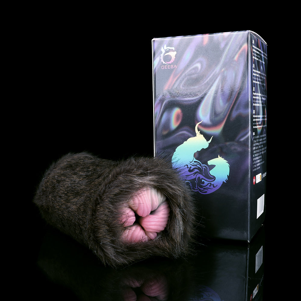 Schwarze Taschenmuschi aus Katzenfell – Realistisches Analgefühl, perfekt für Männer