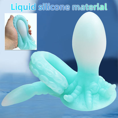 Glühender Tentakel-Fantasie-Anal-Buttplug – Doppelstimulation für die Vagina, Masturbation, weibliches Sexspielzeug