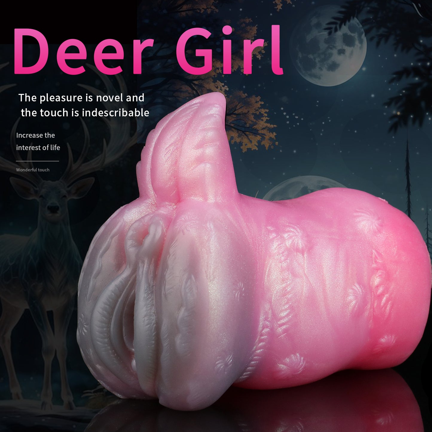 Fantasy Deer Girl Pocket Pussy – Rosa Silikon Vagina Penis Massage Männliches Sexspielzeug