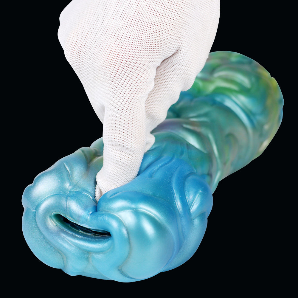 Doppelseitiger Masturbationsbecher aus Silikon für die Taschenmuschi – Fantasie-Sexspielzeug für die Penismassage