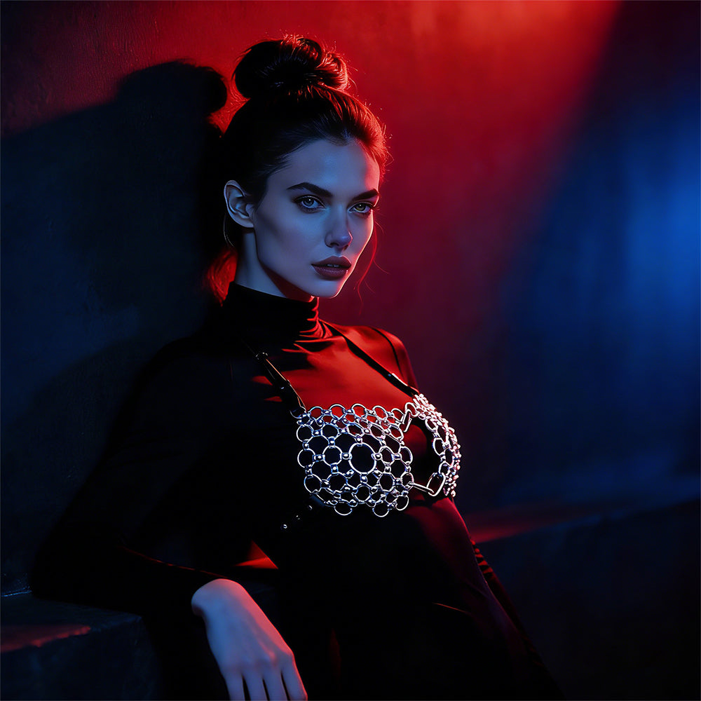 Metal Chain lingerie – Perfect for BDSM Sessions Power Play  and Visual Dominance in Lingerie