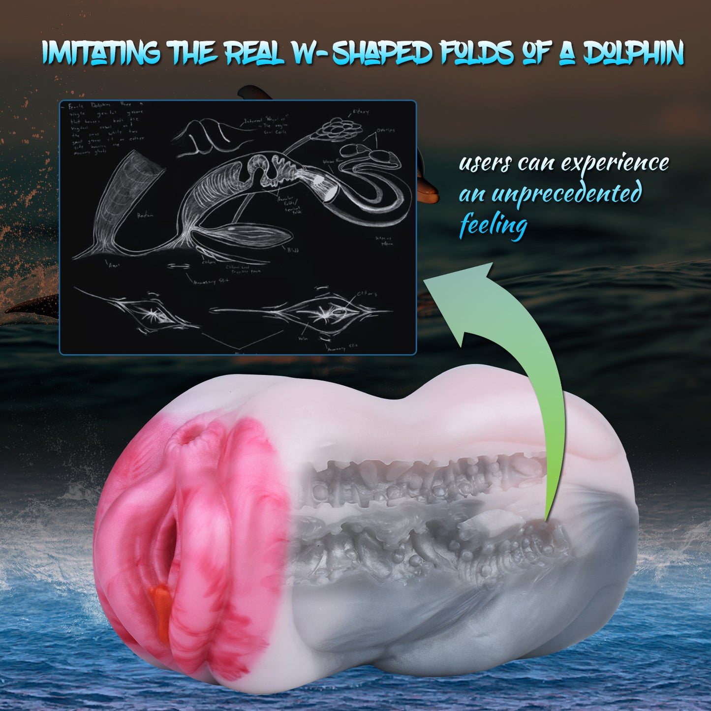 Dolphin Element Pocket Pussy – Natürliches, ästhetisches Sexspielzeug