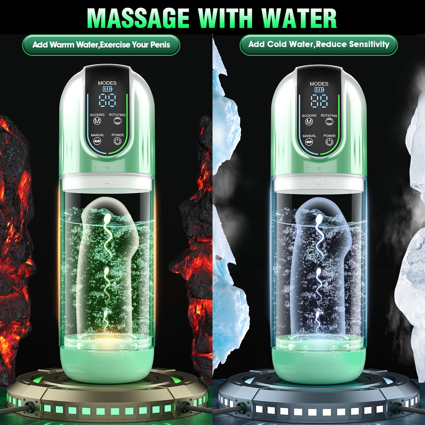 Intelligenter Wasserbad-Massage-Masturbator für Männer – Modernes Werkzeugdesign