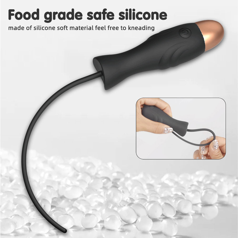 Vibrador con varillas de sonda para masaje de próstata - Juguetes sexuales de silicona para masturbación masculina gay