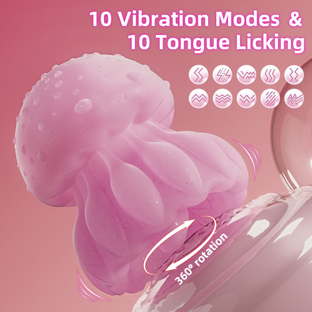 Jellyfish Clitoral Vibrator & Nipple Suckers — Silicone Glowing Female Masturbation Toy