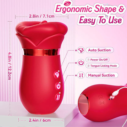 Zungenlutscher-Klitorisvibrator – Realistisches Oralsexspielzeug für Männer und Frauen