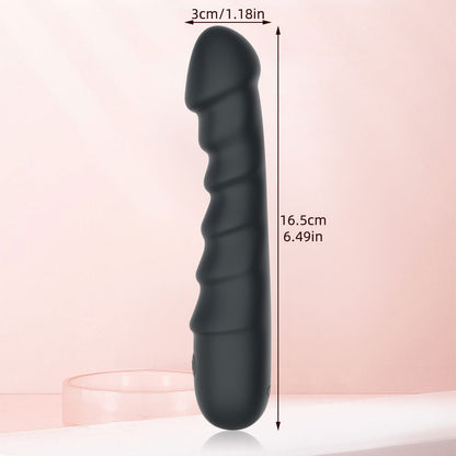 Consolador de empuje con varita mágica: juguete sexual anal de silicona con vibración y carga magnética para mujeres 