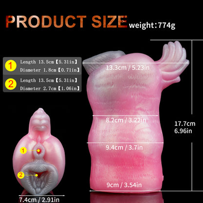 Vagina de silicona Wolf Sister de bolsillo - Masturbador masculino con texturas de fantasía - Juguetes sexuales