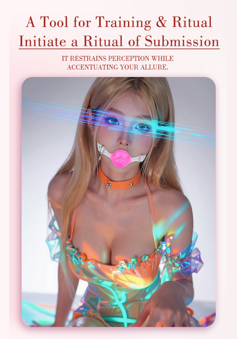 Lridescent High Quality Silicone Ring Gag – BDSM Oral Restraint for Visual Play & Bondage