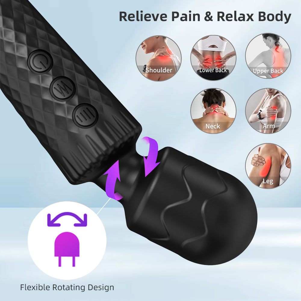 Vibrador Magic Wand impermeable: estimulador de clítoris con forma de diamante, juguete sexual para mujeres