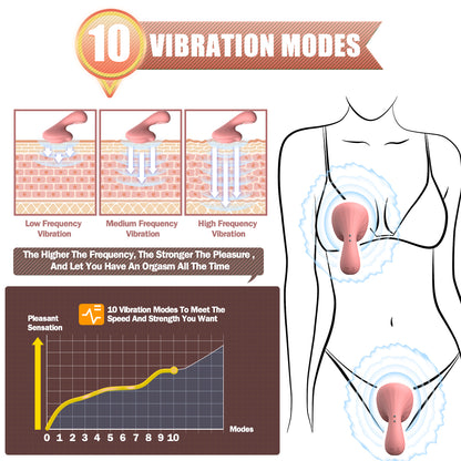 Vibrador con forma de hongo de silicona rosa, masajeador de masturbación, juguete sexual para mujeres.