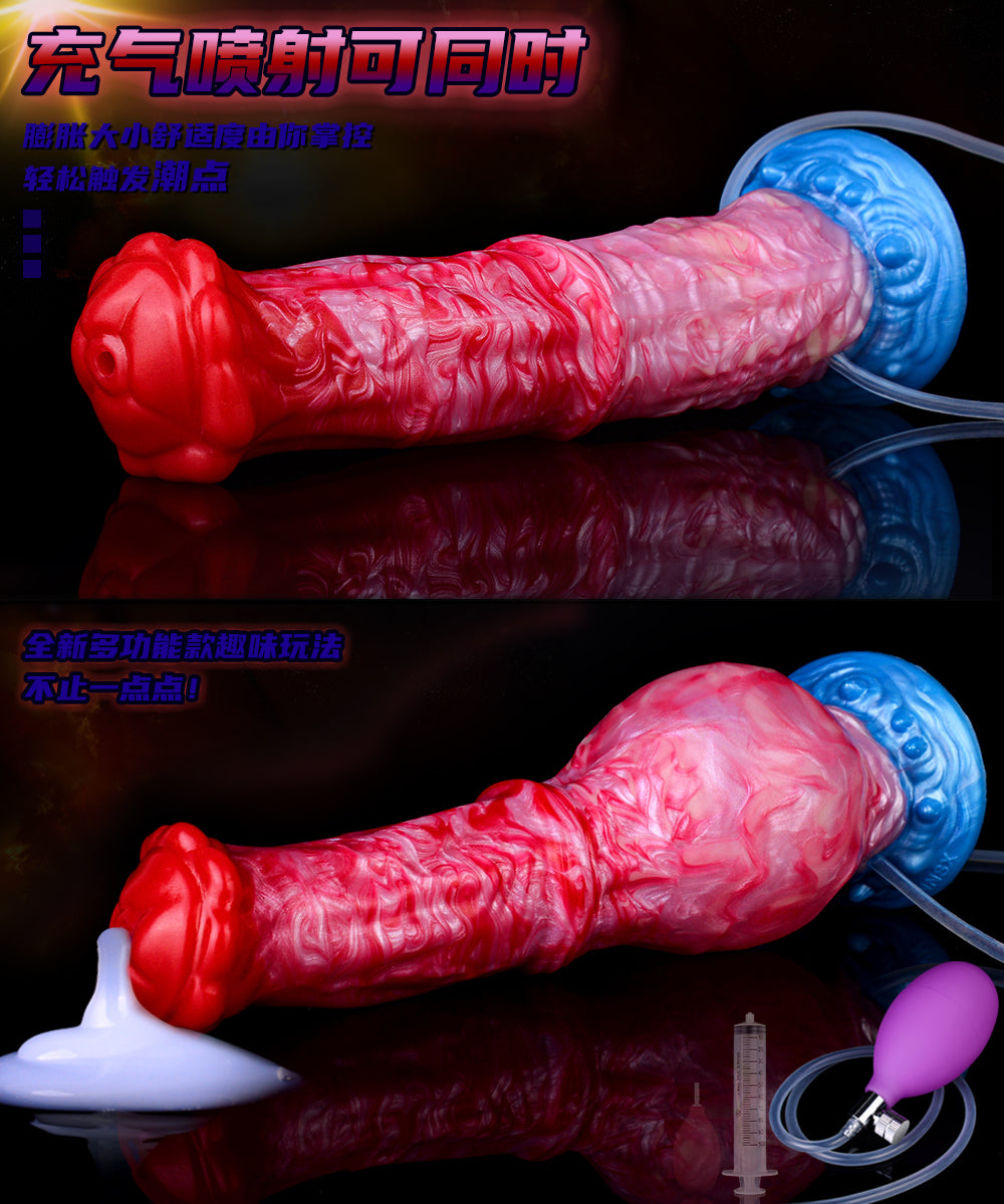 Wassersprühender und aufblasbarer realistischer Silikondildo – Mehrschichtiges, innovatives Design für die Fantasie von Frauen