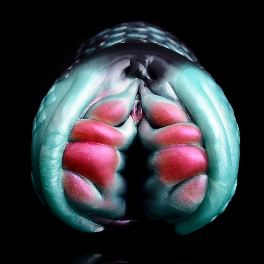 Black Mamba Snake Element Fantasy Pocket Pussy – Male Penis Massage Silicone Masturbation Sex Toy
