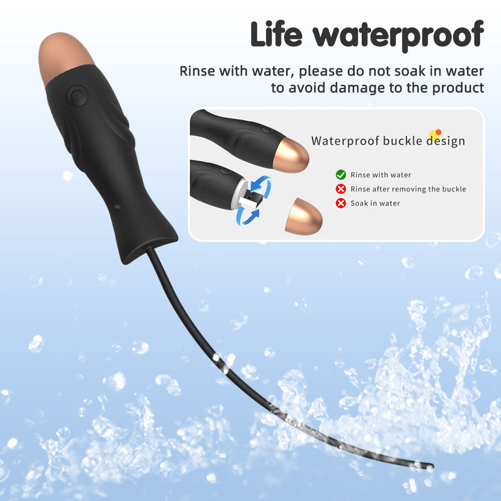 Vibrador con varillas de sonda para masaje de próstata - Juguetes sexuales de silicona para masturbación masculina gay