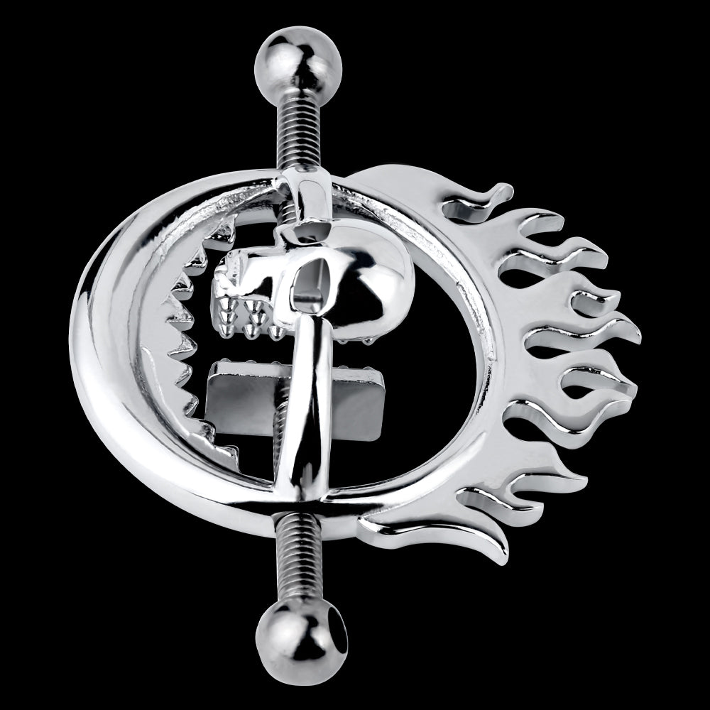 Pinzas para pezones estilo calavera: juguetes de bondage: experiencia con correas en entornos BDSM