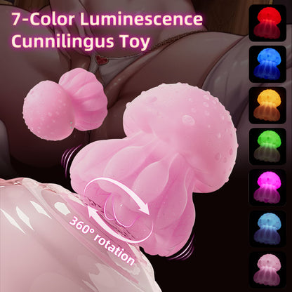 Jellyfish Clitoral Vibrator & Nipple Suckers — Silicone Glowing Female Masturbation Toy