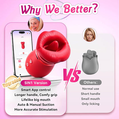 Zungenlutscher-Klitorisvibrator – Realistisches Oralsexspielzeug für Männer und Frauen