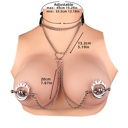 Pinzas para pezones estilo calavera: juguetes de bondage: experiencia con correas en entornos BDSM