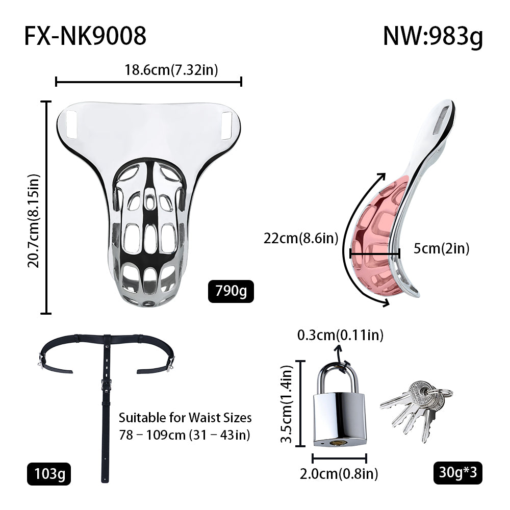 Stainless Steel Cock Cage – Secure BDSM Chastity Device for Control & Lasting Wear