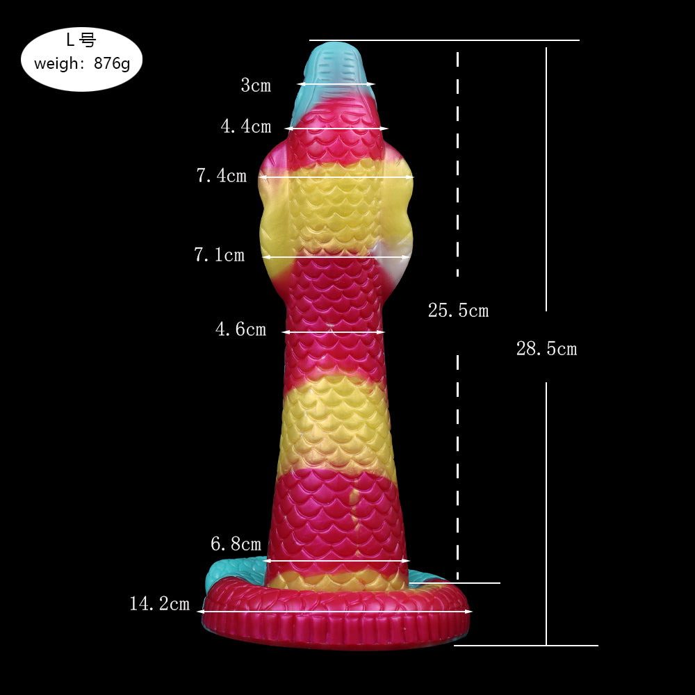 Schlangenkopf-Fantasie-Dildo – Rainbow Fantasy Sexspielzeug für Frauen