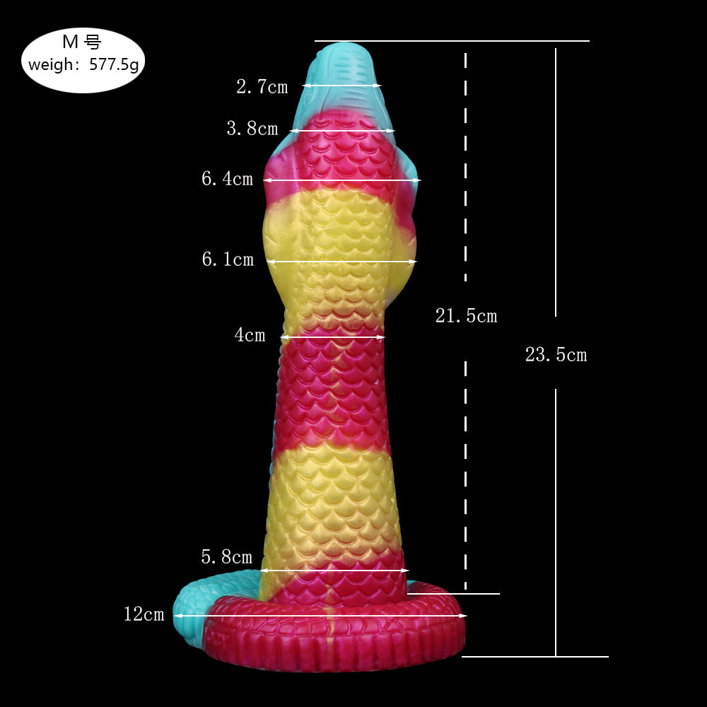 Schlangenkopf-Fantasie-Dildo – Rainbow Fantasy Sexspielzeug für Frauen