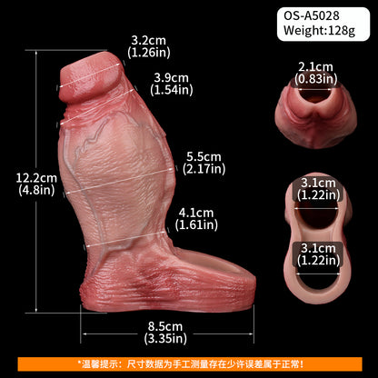 Thick Silicone Penis Sleeve - Built for 5-Inch Cock, The Short and Thick Power Play
